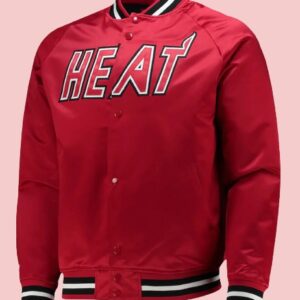 Miami Heat Hardwood Classics Red Satin Jacket