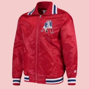 New England Patriots Captain Red Satin Jacket