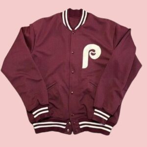 Philadelphia Phillies Varsity Maroon Wool Jacket