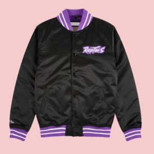 Toronto Raptors Heavyweight Black Satin Jacket