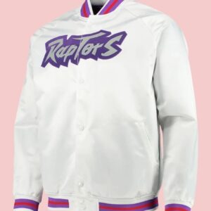 Toronto Raptors White Satin Jacket