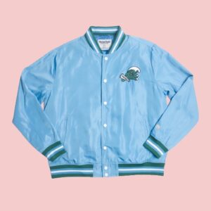 Tulane Wave Script Vintage Inspired Bomber Jacket