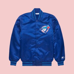 Blue Jays Royal Blue Baseball Varsity Satin Jacket