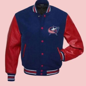 Columbus Blue Jackets Blue And Red Varsity Jacket