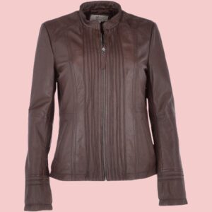 Infinity Mid Brown Leather Jacket