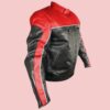 Men's Black And Red Racer Motorcycle Leather Jacket - Image 2