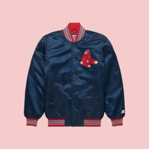 Boston Sox Starter Red Varsity Satin Jacket