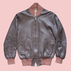 Full Grain Leather Bomber Jacket