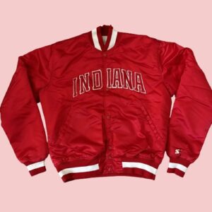 University Of Indiana Starter Red Varsity Jacket