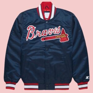 X Atlanta Braves Blue Bomber Jacket