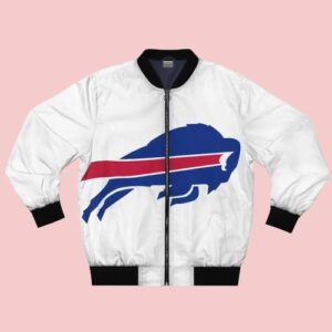 Buffalo Bills Bomber White Jacket