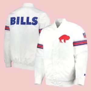 Buffalo Bills The Power Forward White Satin Jacket