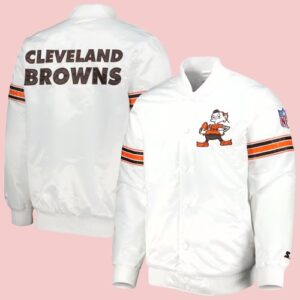 Cleveland Browns Starter The Power Forward White Jacket