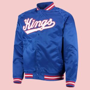 Sacramento Kings Hardwood Classics Royal Satin Jacket