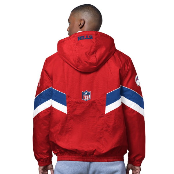 Buffalo Bills OVO x Starter Red Sideline Full Snap Puffer Jacket - Image 2