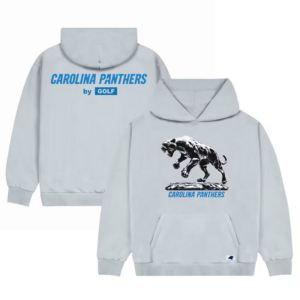 Carolina Panthers GOLF WANG Silver Cutout Pullover Hoodie