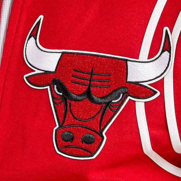 Chicago Bulls 6x Champs Red Varsity Wool Jacket - Image 2