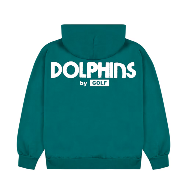Miami Dolphins GOLF WANG Aqua Cutout Pullover Hoodie - Image 3