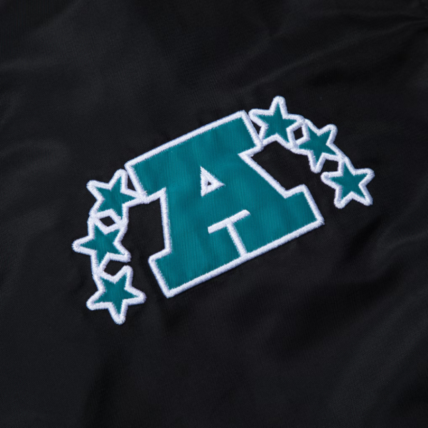 Miami Dolphins GOLF WANG Black Bomber Satin Jacket - Image 7