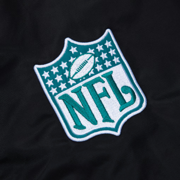 Miami Dolphins GOLF WANG Black Bomber Satin Jacket - Image 5