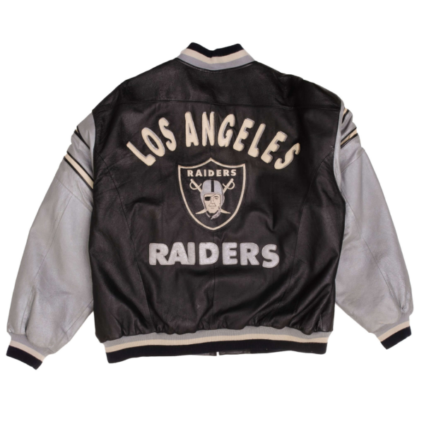 NFL Los Angeles Vintage Raiders Leather Jacket - Image 4