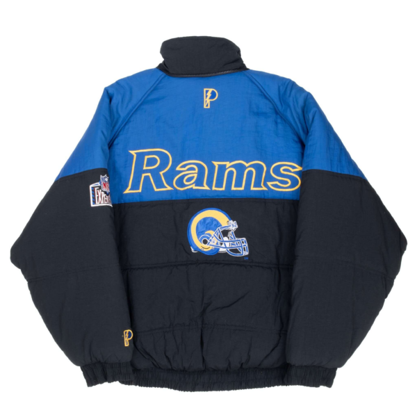 NFL St Louis Rams Vintage Heavy Windbreaker Pro Player Jacket - Image 3