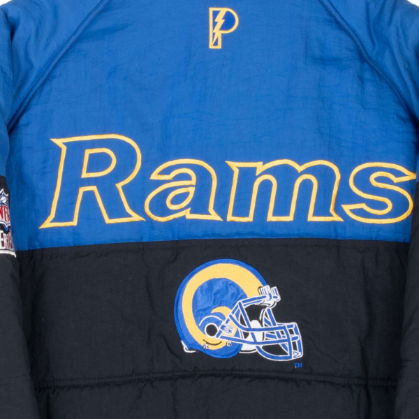 NFL St Louis Rams Vintage Heavy Windbreaker Pro Player Jacket - Image 2