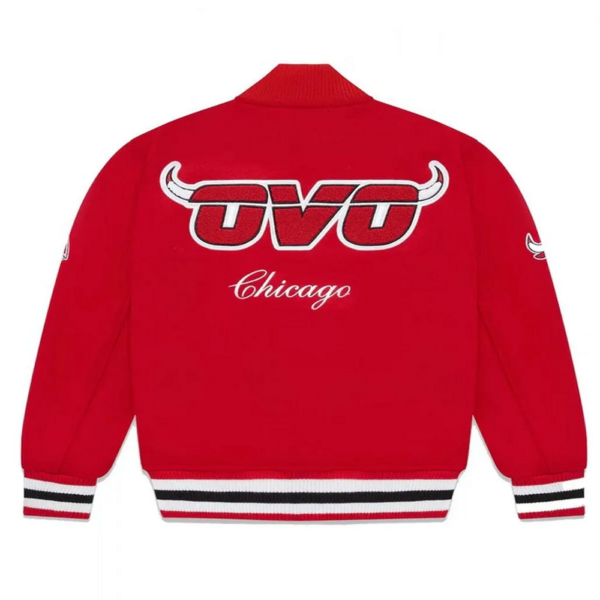 Chicago Bulls October’s Very Own Wool Red Varsity Jacket - Image 6