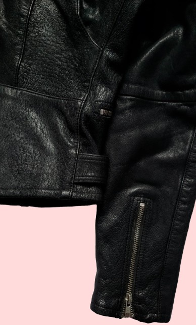 Vintage 80s Jofama Malung Cropped Motorcycle Punk Leather Jacket - Image 3