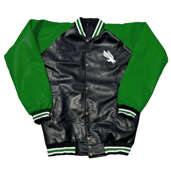 North Texas Mean Green Varsity Letterman Jacket Show Your UNT Pride - Image 2