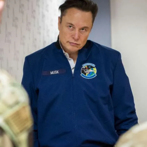 The Air Force Academy Elon Musk Blue Bomber Jacket