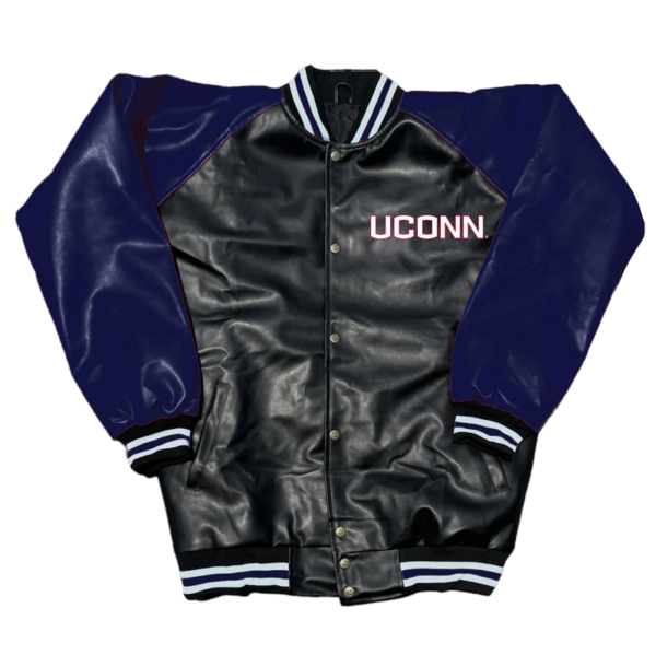 UConn Varsity Twill Logos Letterman Jacket - Image 2