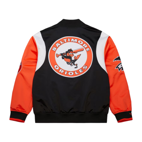 Baltimore Orioles Mitchell & Ness Black/Orange Cooperstown Collection Team Origins Jacket - Image 5