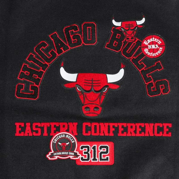 Chicago Bulls Area Code Classic Rib Bomber Varsity Jacket - Image 6