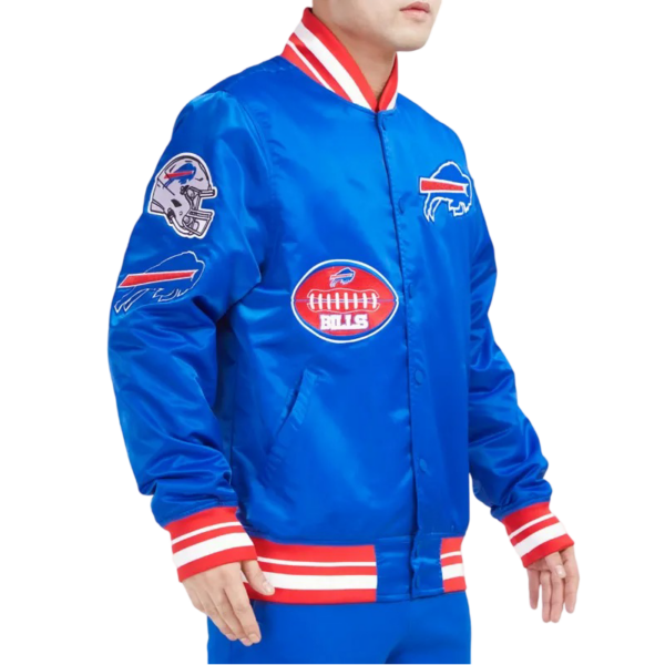 Buffalo Bills Old English Classic Rib Satin Jacket - Image 2