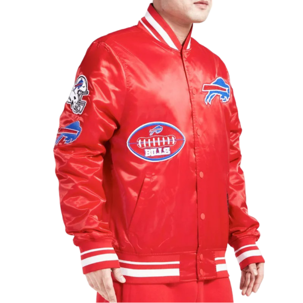 Buffalo Bills Old English Classic Rib Satin Jacket - Image 6