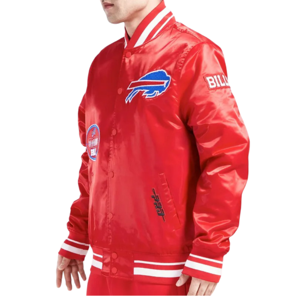 Buffalo Bills Old English Classic Rib Satin Jacket - Image 7