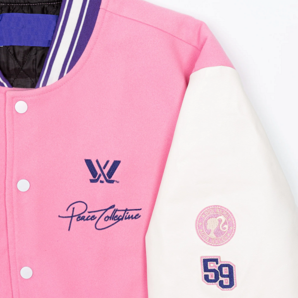 PWHL X Barbie by Peace Collective Adult Letterman Jacket - Image 3
