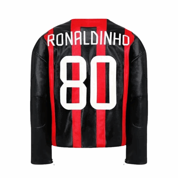 Abyss R80 Milan Red and Black Leather Jacket - Image 2