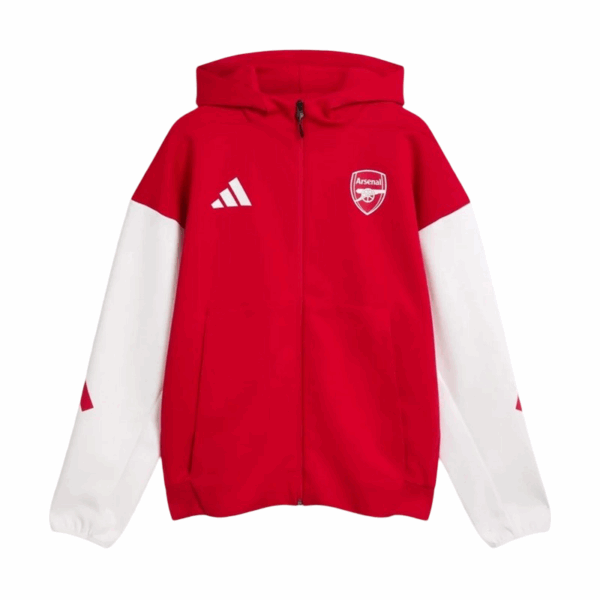 The Arsenal 2025/26 Home Anthem Jacket blends performance and legacy, perfect for true fans of North London.
