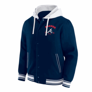 Atlanta Braves Navy Cotton Hooded Jacket