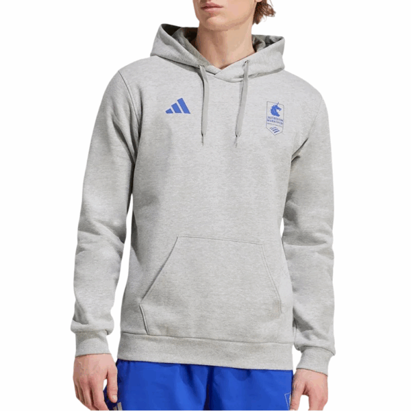 Boston Marathon 2025 Graphic Gray Hoodie - Image 2