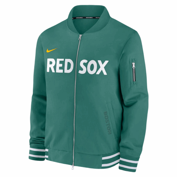 Boston Red Sox Nike Green 2025 City Connect Authentic Collection Bomber Jacket - Image 2