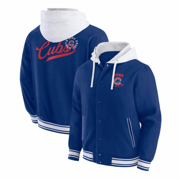 Chicago Cubs Royal Cotton Hooded Jacket