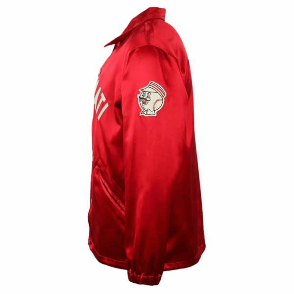 Cincinnati Reds 1955 Bomber Satin Windbreaker - Image 3