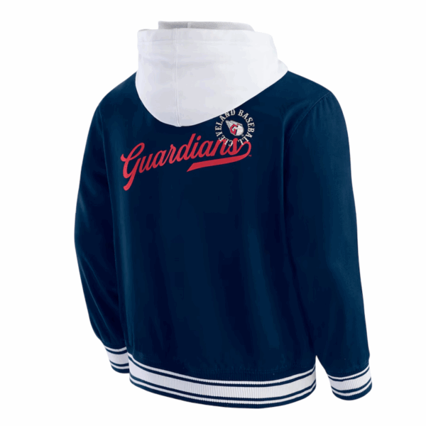 Cleveland Guardians Navy Hooded Jacket - Image 2