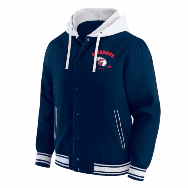 Clevelands Guardians Navy Cotton Hooded Jacket
