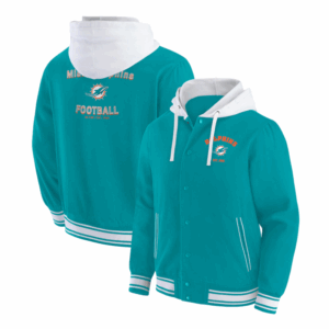 Miami Dolphins Aquas Cotton Hooded Jacket