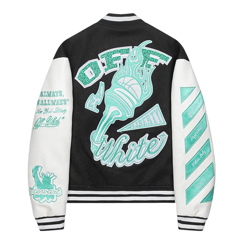 Off White X New York Liberty Varsity Jacket - Image 6