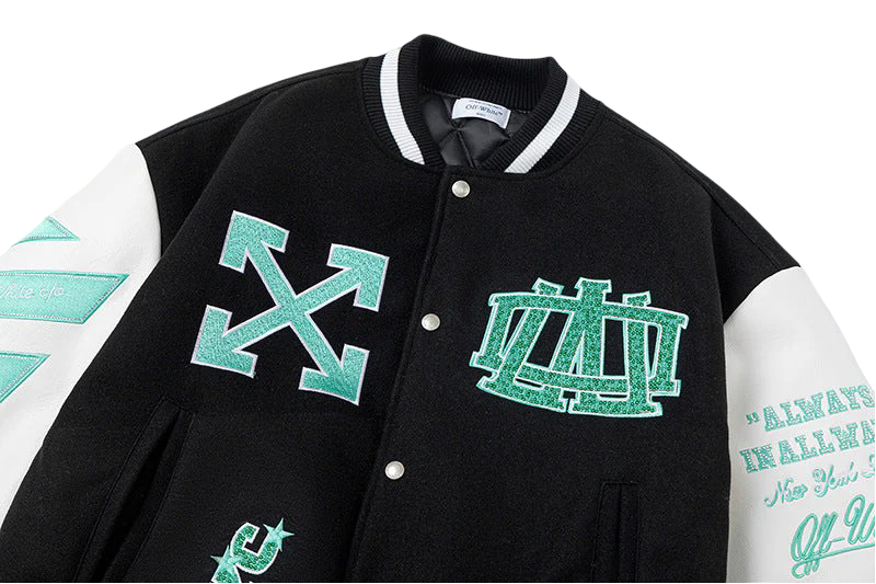 Off White X New York Liberty Varsity Jacket - Image 2